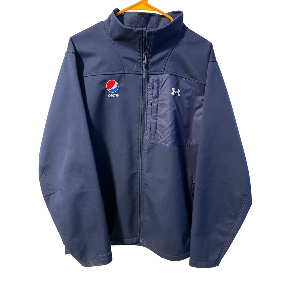 Under Armour Storm Jacket Mens Navy Blue Pepsi Logo Softshell